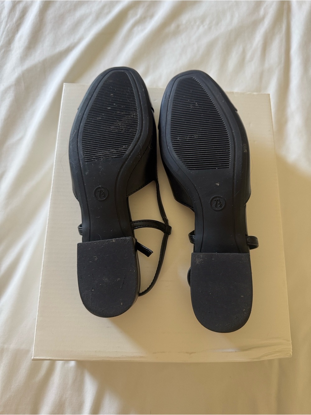 Target Black Patent Cap-Toe Slingback Flats - Picture 5 of 11